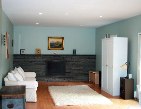 Fill your living room with the glow from your fireplace.
