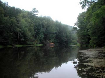 a long view of the creek